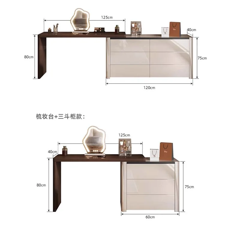 Современный женский туалетный столик волнистый дешевый стол кофейный