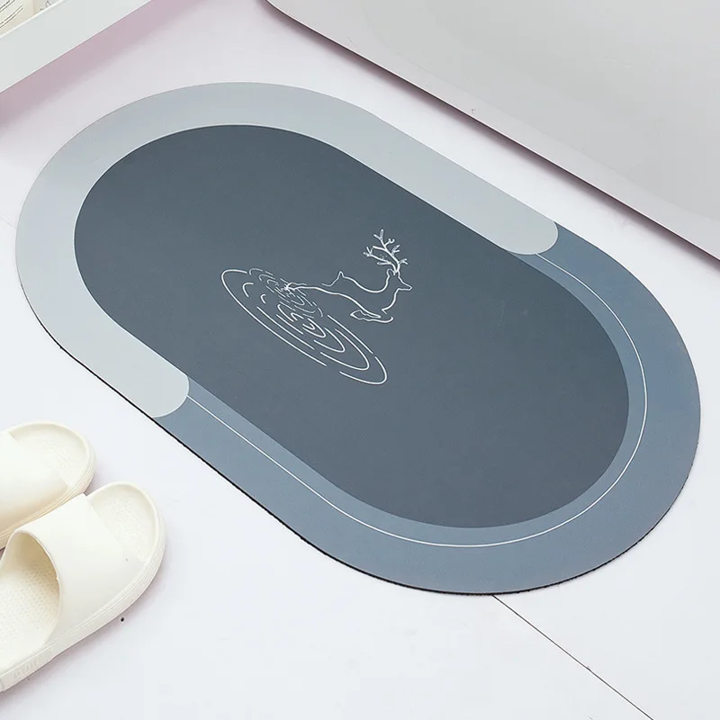 

Нескользящий коврик для душа и ванны, абсорбирующий Быстросохнущий напольный мат с мультяшным рисунком, аксессуары для ванной комнаты, дом...