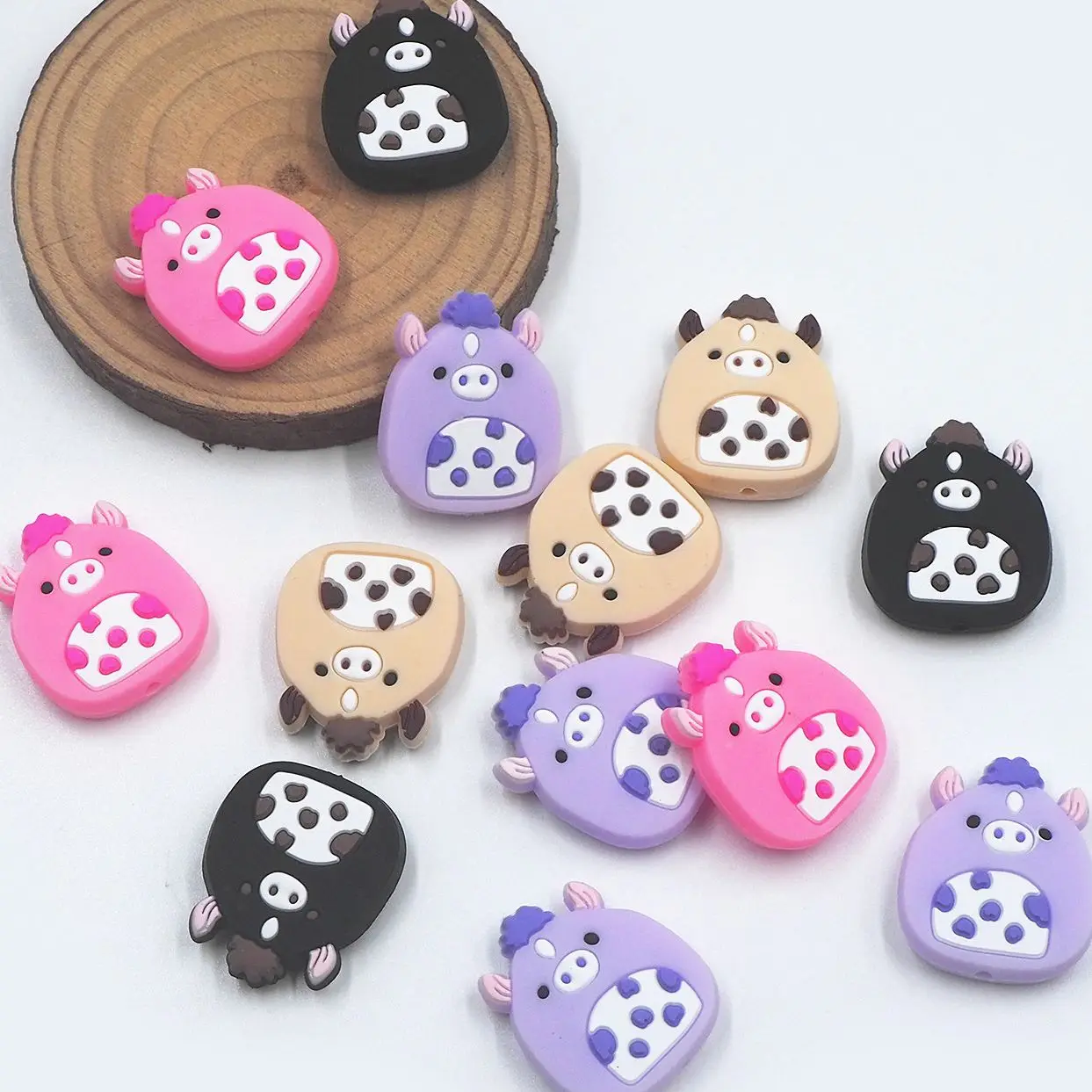 

50 шт., силиконовые бусины Chenkai для изготовления ручек