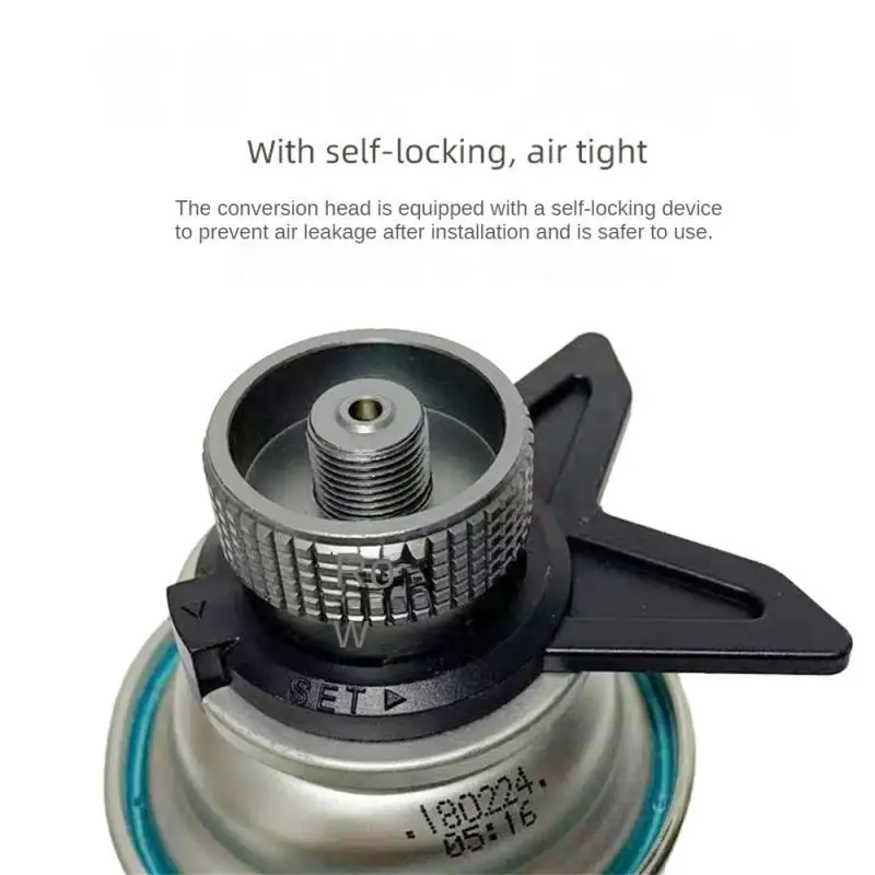 

Gas Converter Split Furnace Connector Converter Cylinder With Self-locking Device Connector Adapter Outdoor Stove Transfer Head