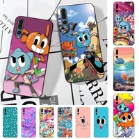 bandai the amazing world of gumball phone case for huawei p30 40 20 10 8 9 lite pro plus psmart2019