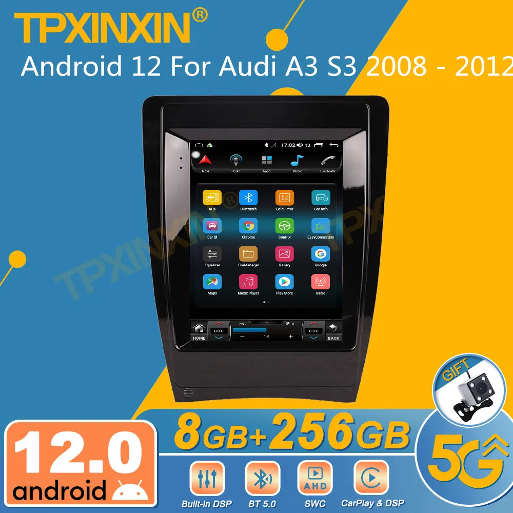 

Автомагнитола 2 Din на Android 12 для Audi A3 S3 2008-2012, стереоприемник, GPS-навигатор, мультимедийный плеер Head Uni