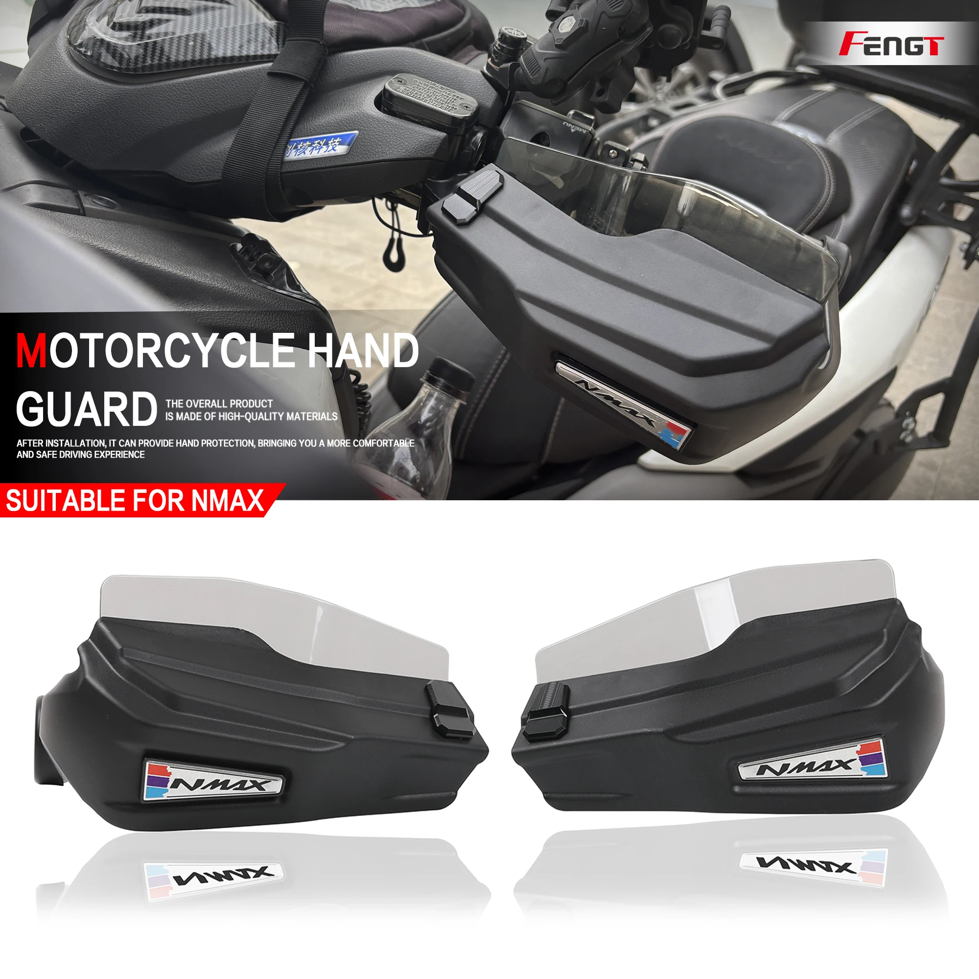 Фото ДЛЯ YAMAHA NMAX155 NMAX160 2015-2025 мотоциклетная защита лобового стекла, защита рук, защита рук NMAX, поручни №1