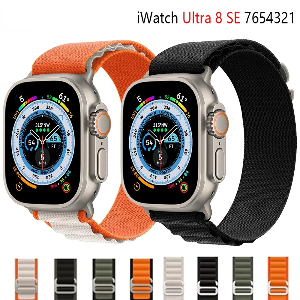 

Alpine Loop for Apple Watch Ultra Band 49mm 44mm 40mm 45mm 41mm 42mm 38mm 40 44 45 mm bracelet iWatch series 7 6 5 3 se 8 strap