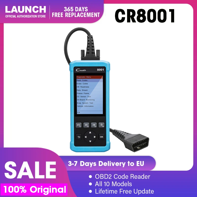 Диагностический сканер Launch Creader 8001 OBD2 Автомобильный ABS SRS для диагностики