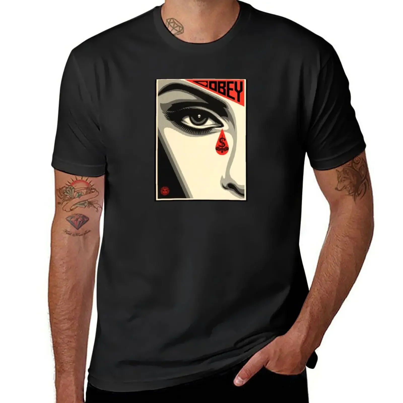 Футболка shepard fairey новое издание быстросохнущие мужские смешные футболки