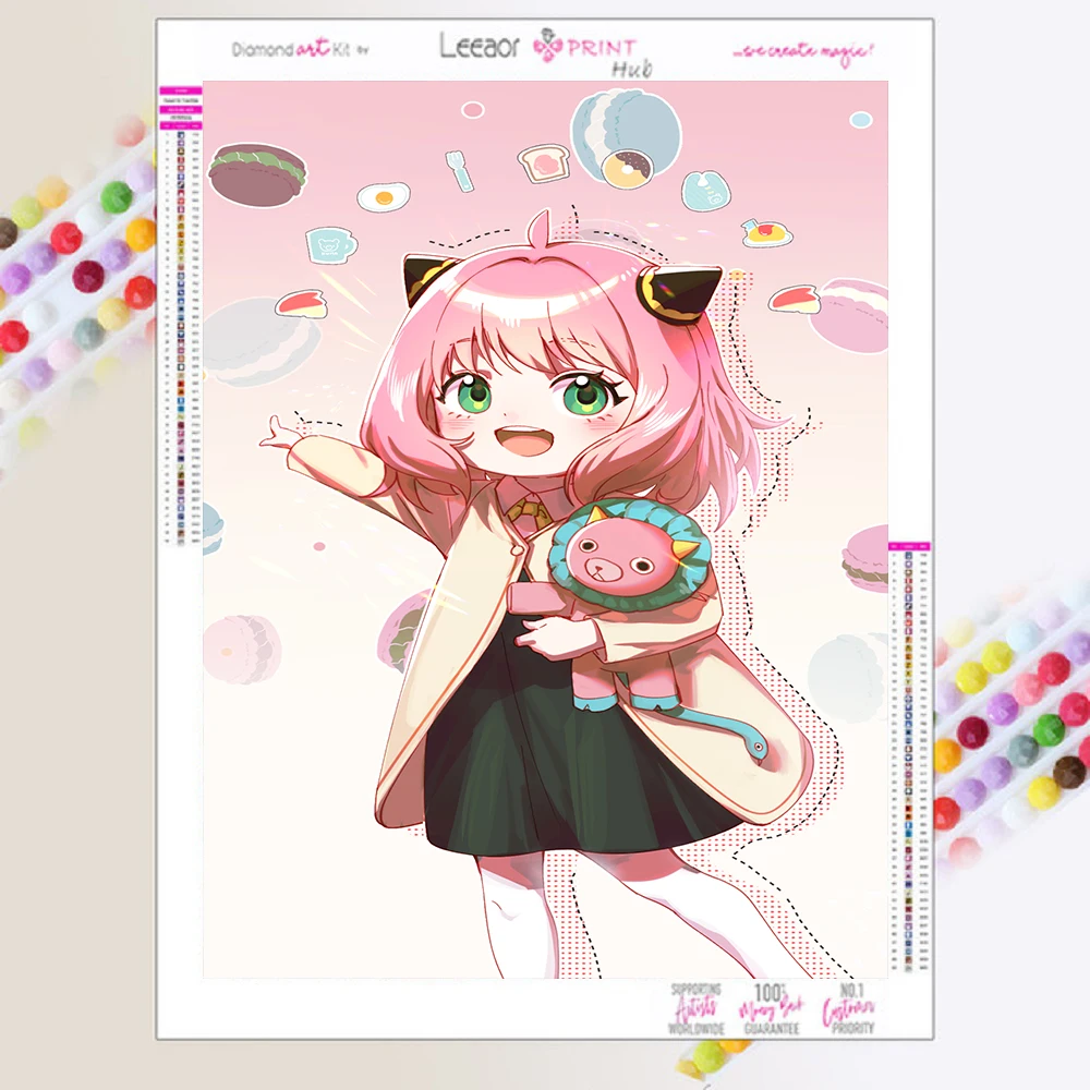 

Diamond Painting Anime Spy X Family Picture Mosaic Full Diamond Embroidery Rhinestones Cross Stitch Set Home Decoration 5D DIY