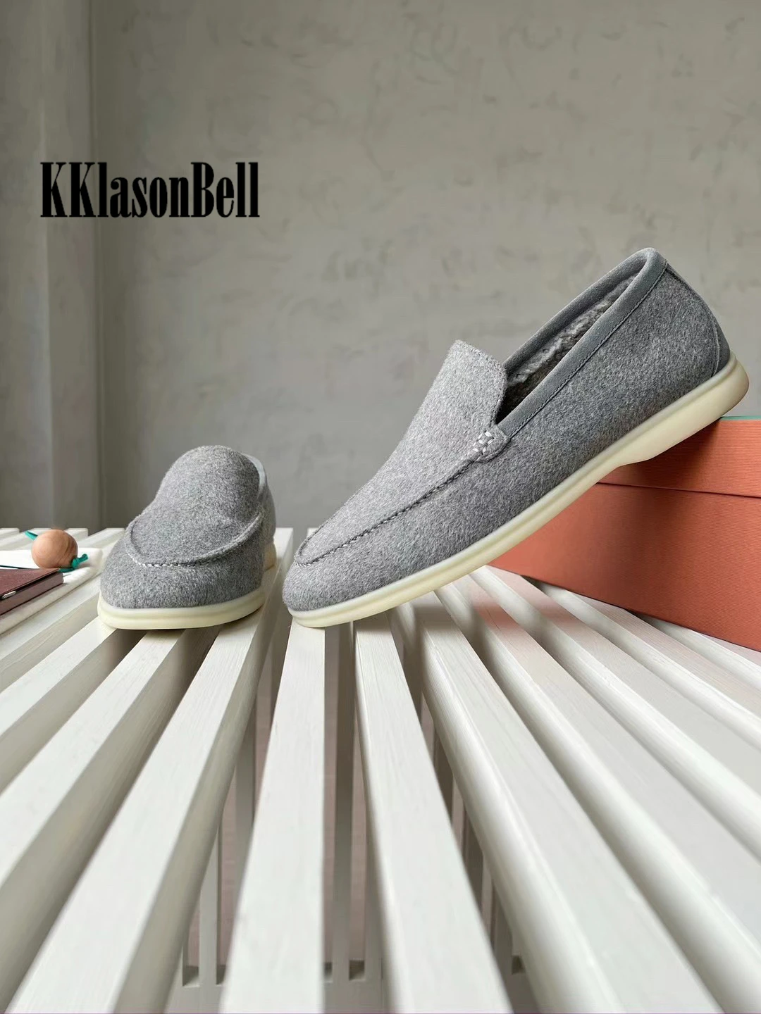 Мужские лоферы с шерстяной пушистой подкладкой повседневные модные резиновые