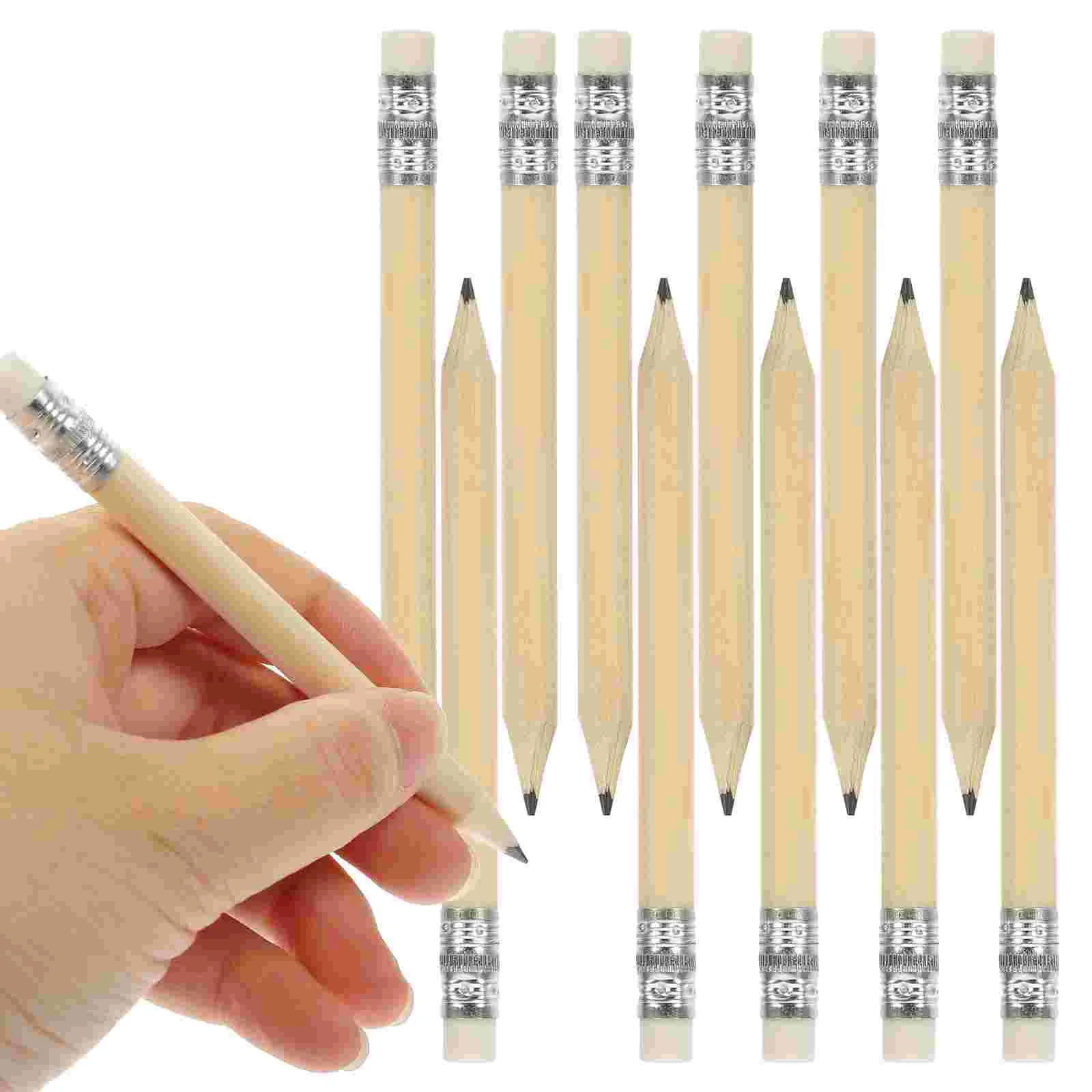 

50 Pcs Mini Short Wooden Small Log Pencils Kids Drafting Stationery Golfing Toddler Child Writing Tool Pupil