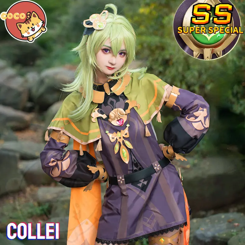 

CoCos-SS Game Genshin Impact Collei Cosplay Costume Game Cos Genshin Impact Sumeru New Character Cosplay Collei Costume and Wig