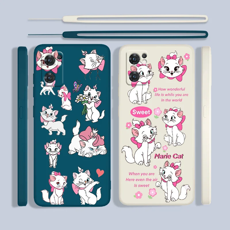 

Cute The AristoCats Phone Case For OPPO A72 A57 A54S A53S A52 A31 A16S A9 A5 A1K A12 AX7 F21 F9 A5 Liquid Rope Cover