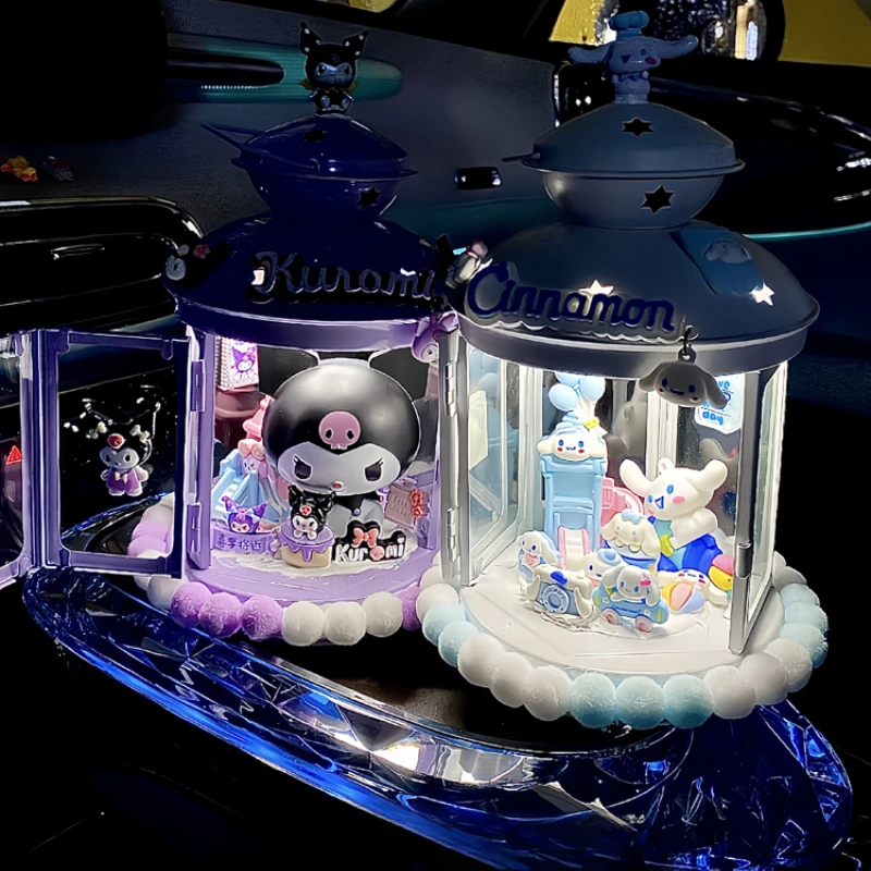 

Kawaii Sanrio Kuromi Cinnamoroll DIY Милая креативная кукла Ночная фотография для подруги детский подарок декор для комнаты коллекция