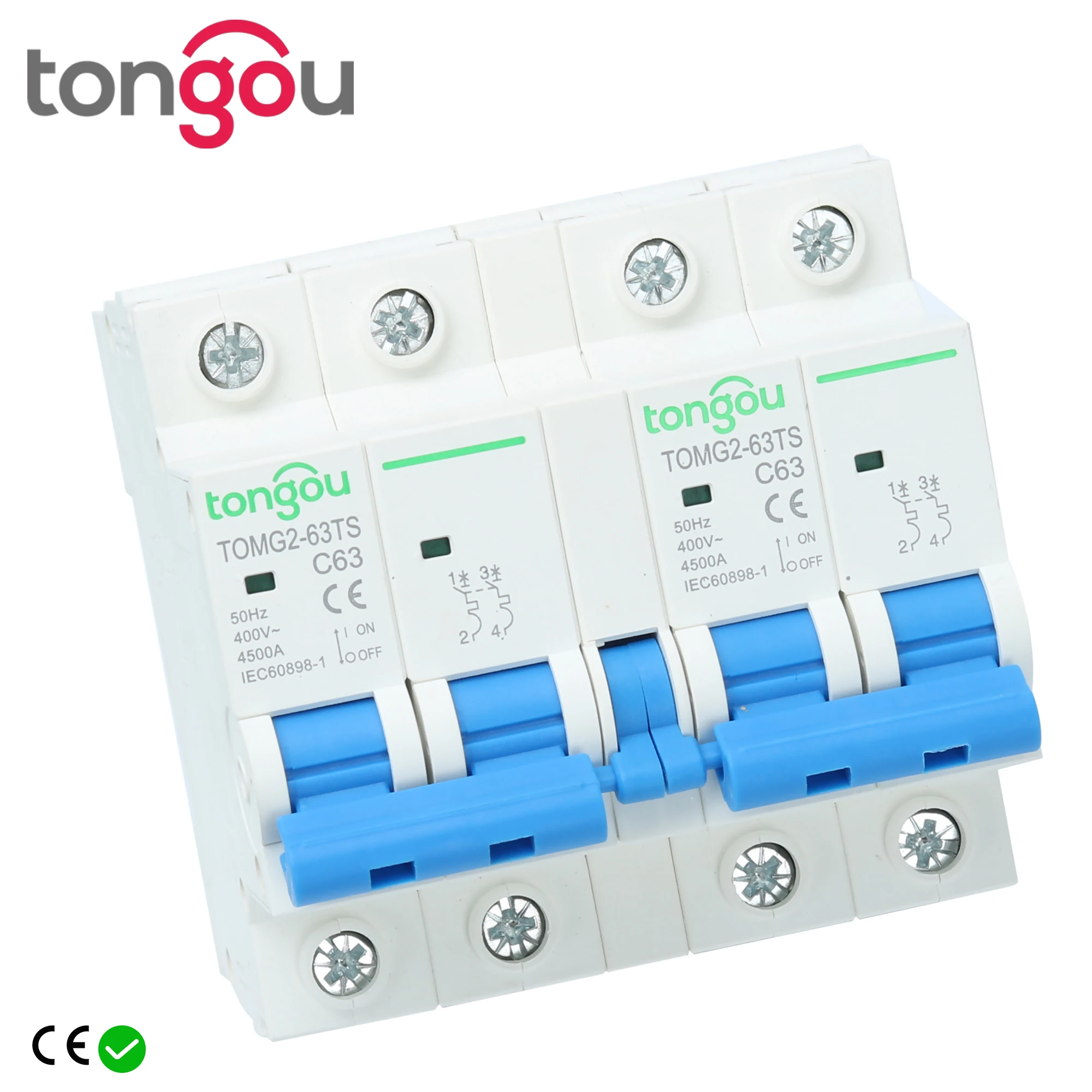 TONGOU 2P 63A МТС ручной выключатель с двойной мощностью MCB 50 Гц/60 Гц 400 - купить по