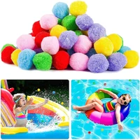 10pcs water bombs splash balls reusable splash trampoline water balloon for children plush balls water bomb beach toy