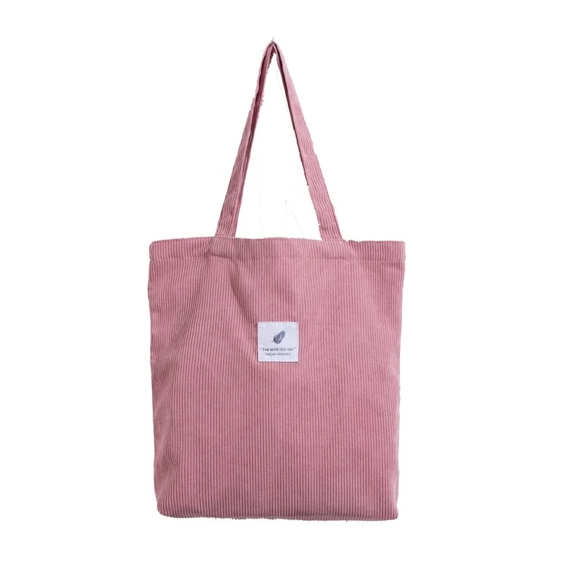 

Corduroy Tote Light Weight & Foldable Bag For Women DOM ET-021