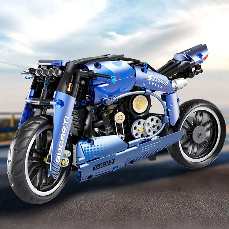 

619 шт., Детский конструктор «мотоцикл»