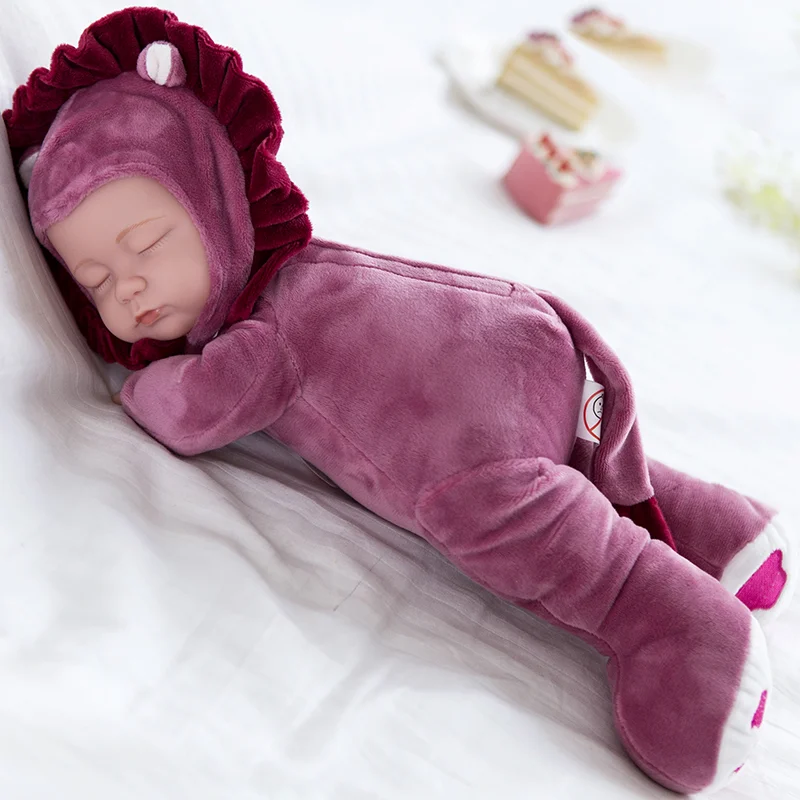 

New 35cm Children's Simulation Doll Sleeping Reborn Baby Mold Sleep Plush Doll Reborn Doll Kids Dolls Girls Gift