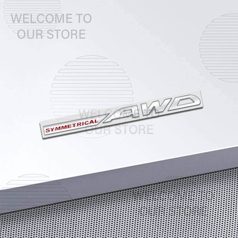 

Автомобильный декор, металлическая эмблема SYMMETRICAL AWD, 3D наклейка для Subaru Forester Leone Impreza Legacy Outback Tail, наклейки на задний багажник