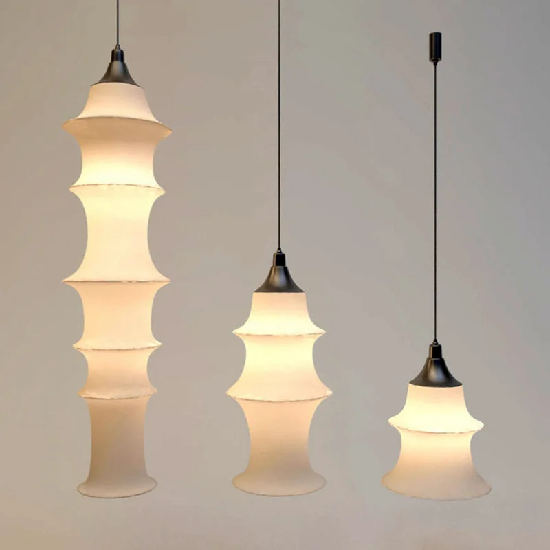 

Nordic Pendant Lamp Fabric Wabi Sabi light Led Living Dining Room Loft Home Decor Chandelier Bedroom Corner Indoor Hang Lighting