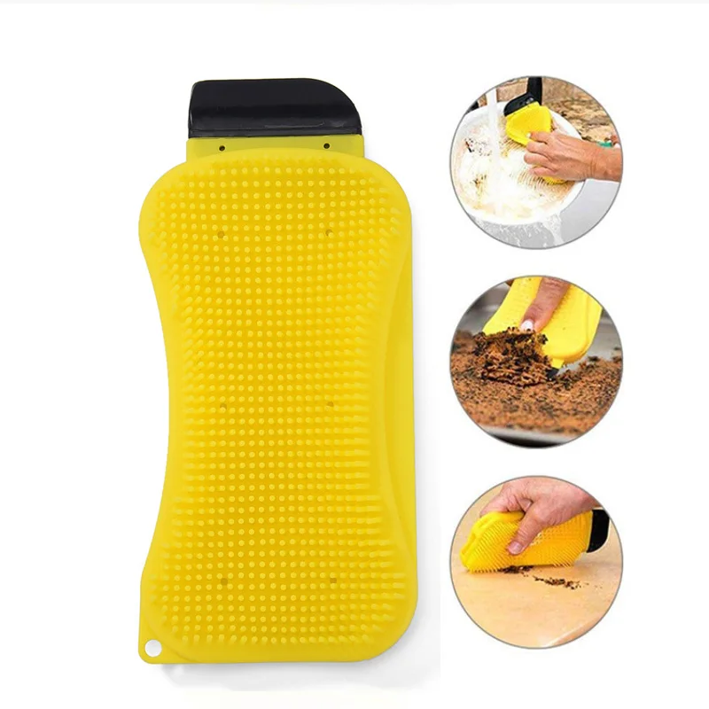 

Инструменты для мытья кухни 3-в-1 многофункциональная щетка силиконовая щетка для мытья посуды многофункциональная креативная