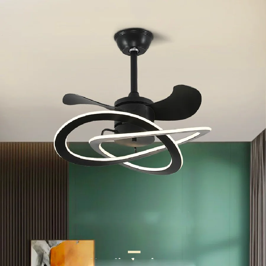 

Нордический потолочный вентилятор для ресторана с подсветкой и дистанционным управлением, украшение для гостиной, подвесные светильники ...