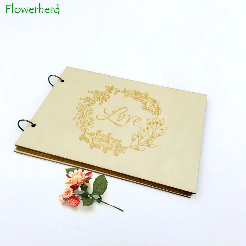 

Love Wooden Wedding Guest Book Mr. Mrs. Photo Frame MR MRS Wedding Supplies Guest Sign-in Book Autograph Book Sign-in Book