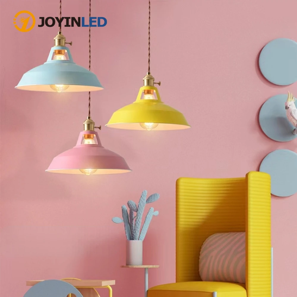 

Seven Color Modern Pendant Lights Nordic Led Lamp Christmas Decorations for Home Lighting Lamps for Living Room with Lampshade
