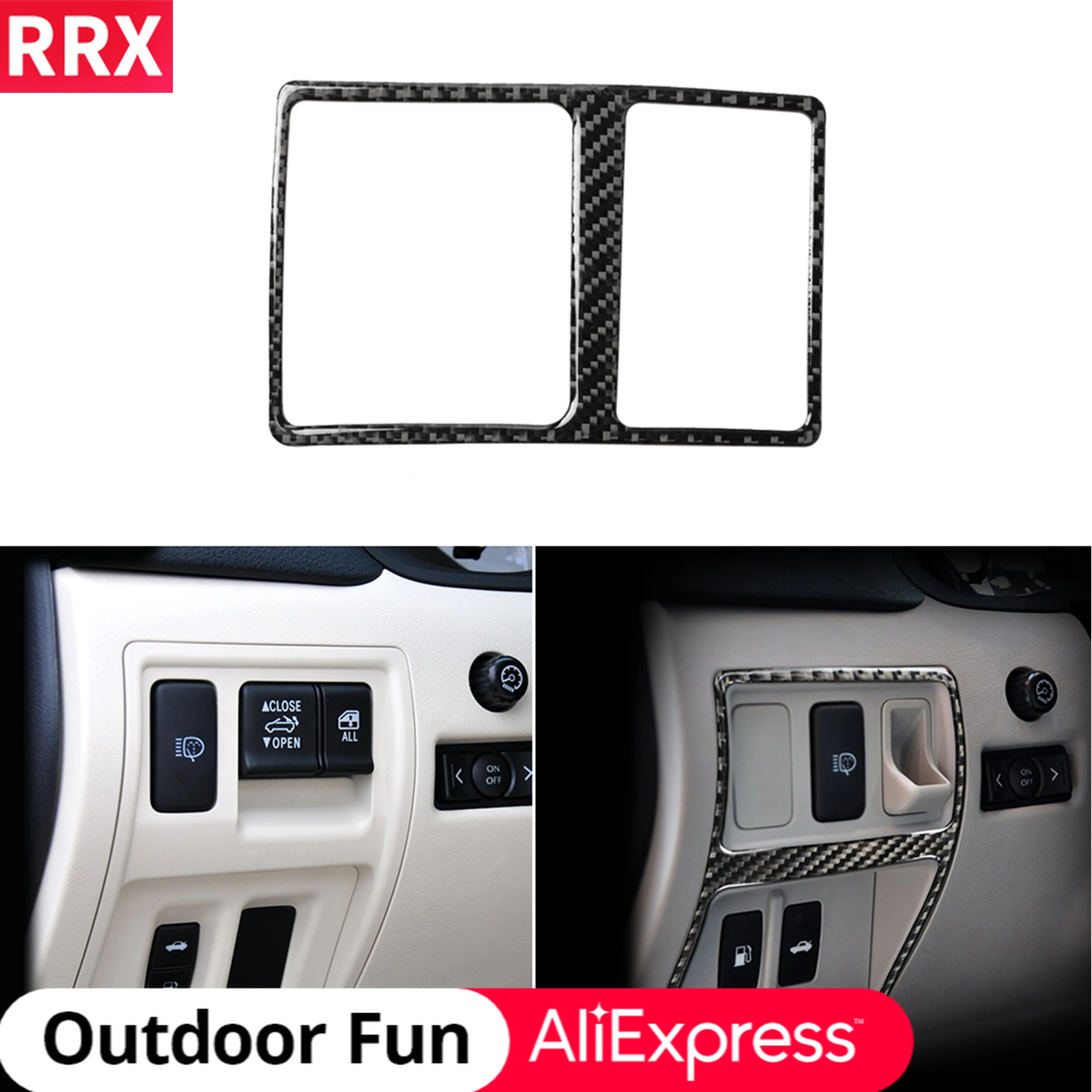 

For Lexus IS250 300 350C 2006-2012 Carbon Fiber Trunk switch Cover Trim Sticker Fuel Tank Button Frame Stickers Car Accessories