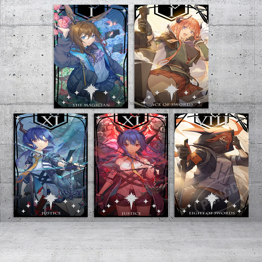 Home Decor Arknights Wall Artwork The Emperor Canvas Judgement Paintings Pictures Strength Hd Print Six Of Swords Poster Bedroom |