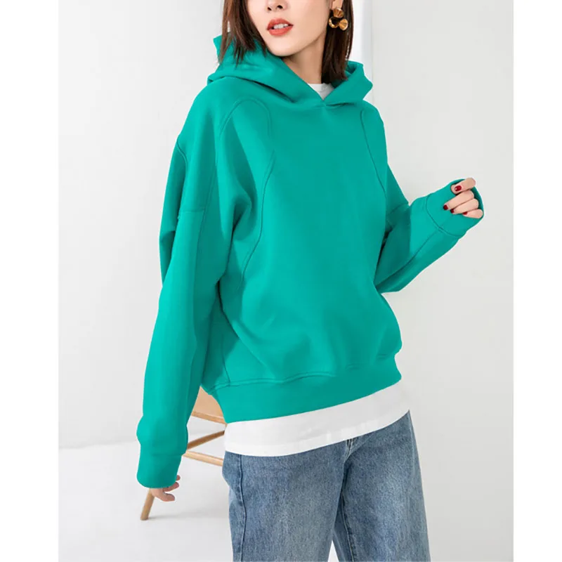 

New deconstructed hooded loose sweater design sense ins coat for women in spring and autumn