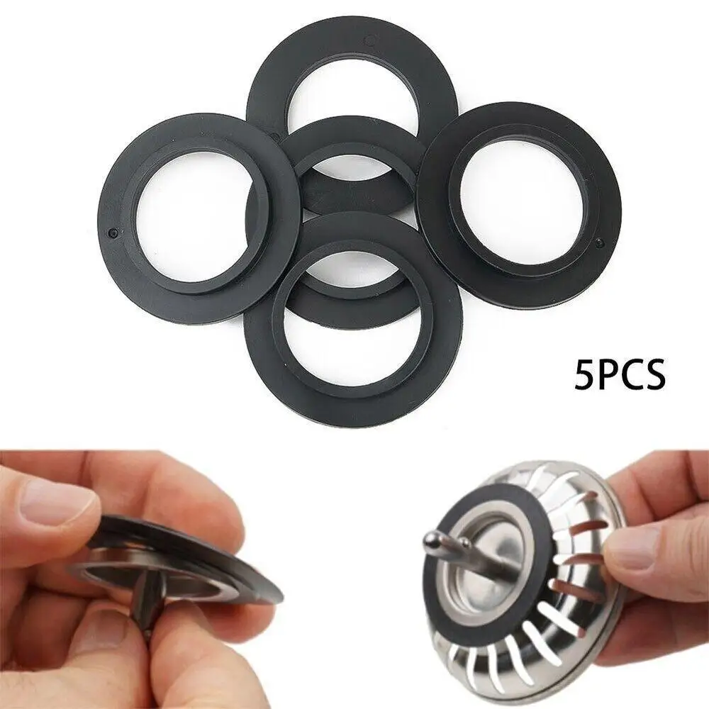 

5Pcs Franke Fitting Strainer Plug Washer Portable Replacement Washer Rubber Seal Kitchen Sink Part Sink Drainer