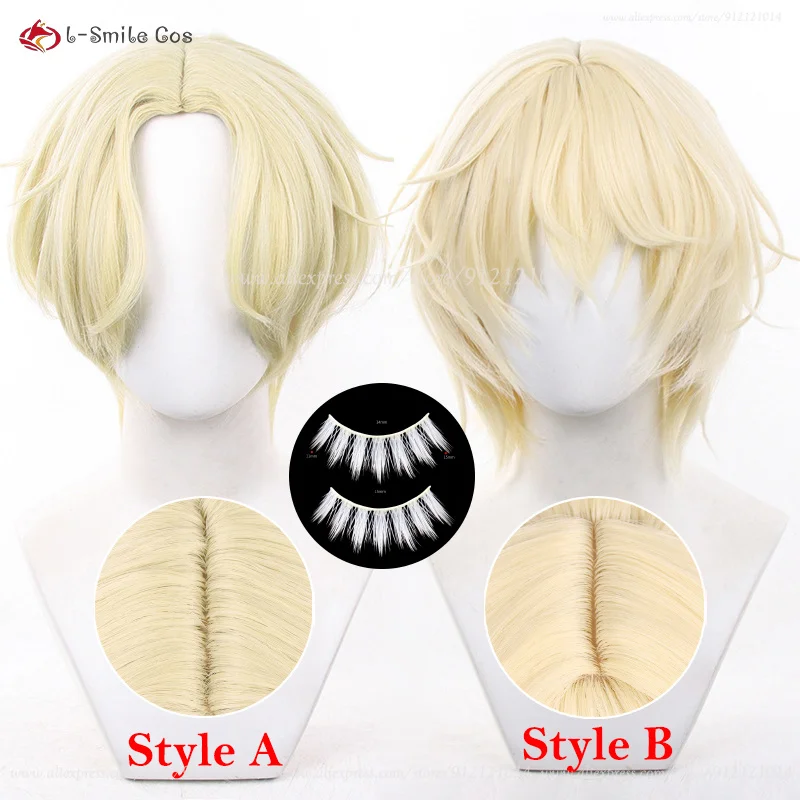 2 стиля Luka Wig 35 см Короткие волосы Goledn Luca Косплей Аниме Парик Термостойкие