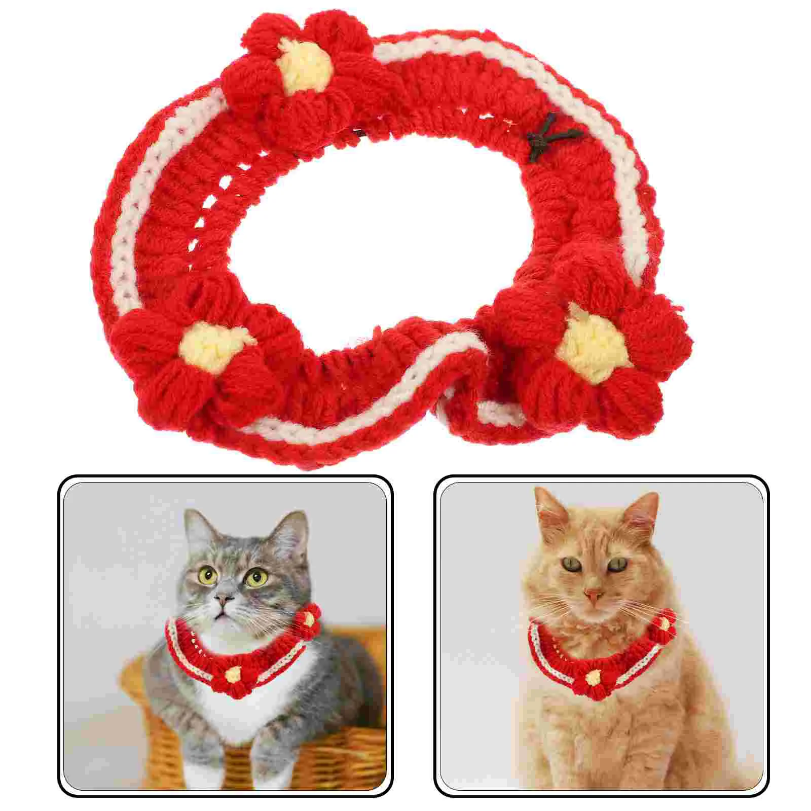 

Collar Cat Puppy Flower Adjustable Pet Dog Delicate Portable Decor Lovely Cartoon Design Adorable Kitten