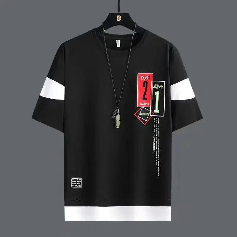 Футболка мужская с коротким рукавом модная тенниска принтом в японском стиле