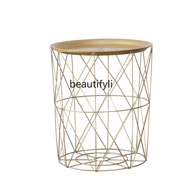 

LBX Small Coffee Table Nordic Storage Basket Bedroom Small Table Sitting Floor Bedside Table Side Table