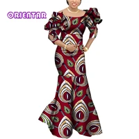fashion robe africaine femme elegant maxi long dresses african ankara print mermaid dresses dashiki evening gowns wy9482