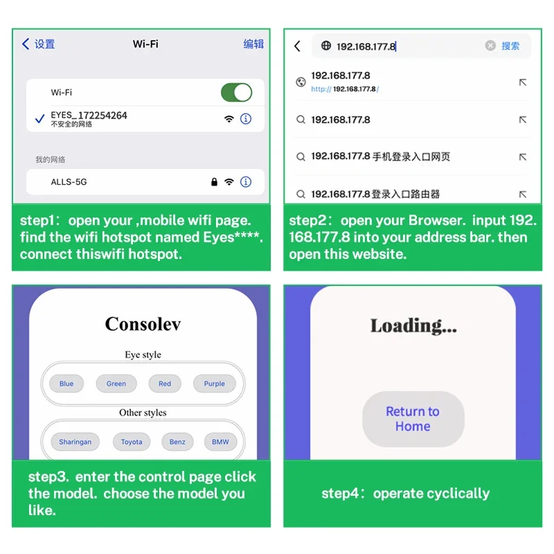 Динамические светодиодные автомобильные фонари Devil Eyes 3 дюйма 12 В Wi-Fi комплекты