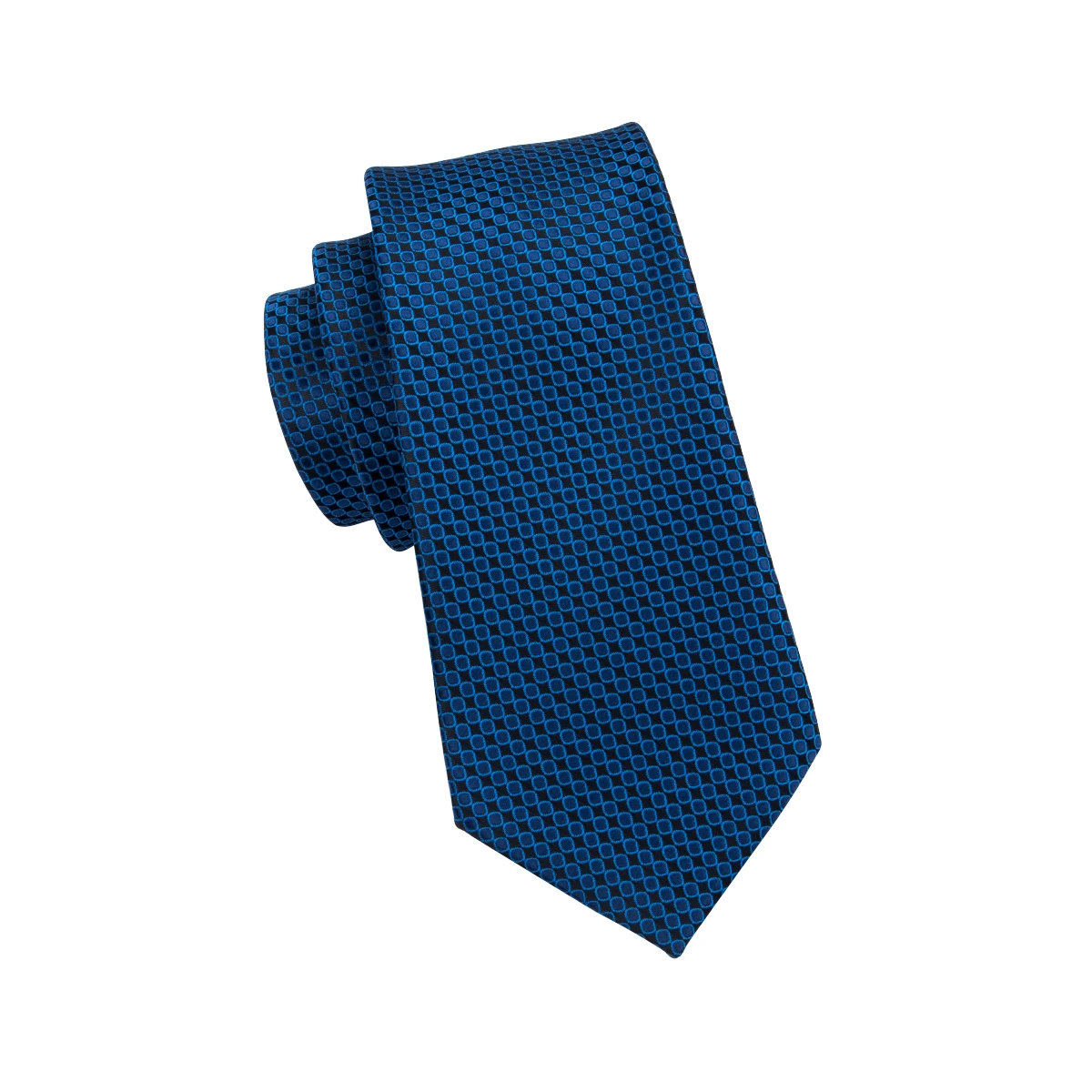 Фото Hi-Tie темно-синий черный горошек Новинка Шелковый Свадебный галстук для мужчин Handky Cufflink подарок мужской галстук модный бизнес вечерние Прямая поставка №4