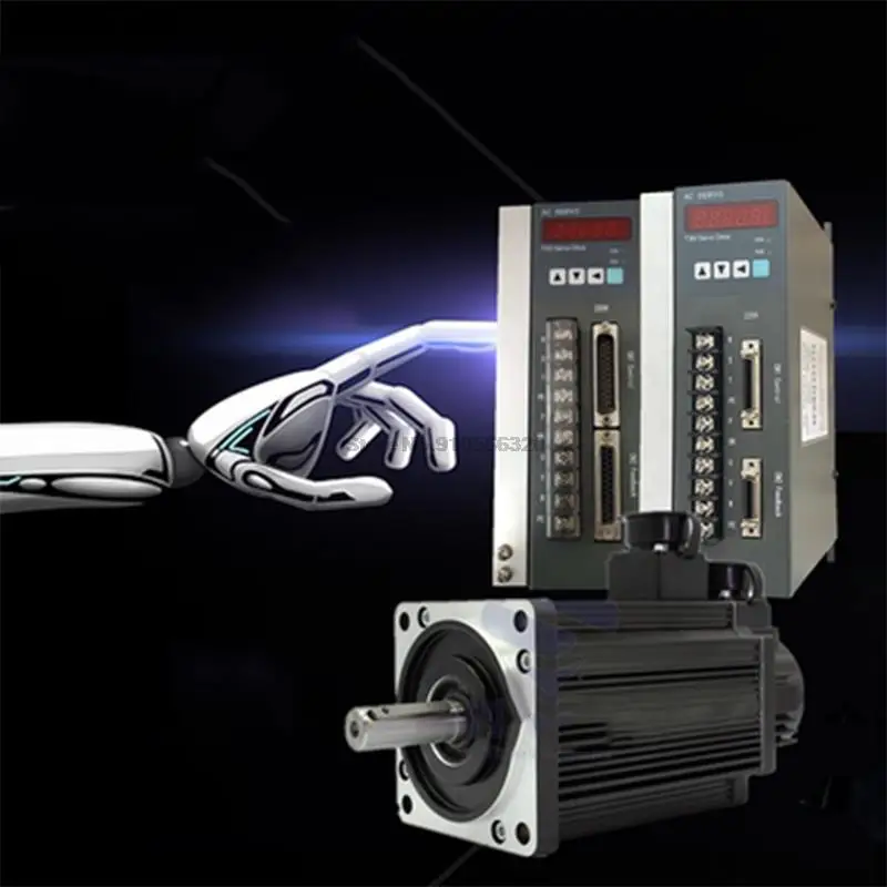 750W Absolute Value Servo Motor Set AC 220V 3000rpm 2.39NM 80ST-M02430 with Drive