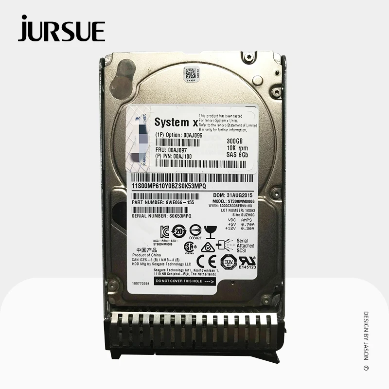 

Жесткий диск для IBM 300GB 10K RPM 00AJ097 00AJ096 6Gbps SAS 2,5 "G3 Hot Swap HDD