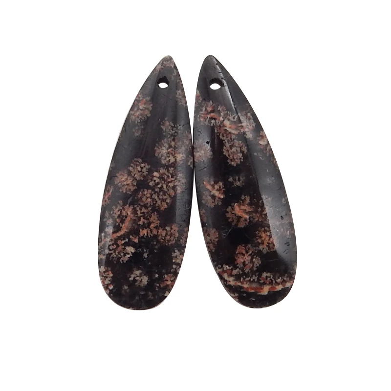 Натуральный камень снежинка обсидиан капли воды серьги-капли бусины модные