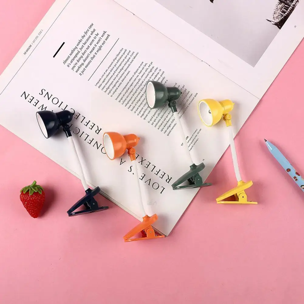 

Светодиодная настольная лампа, мини-светильник для книг, ночник, Регулируемый мини-светильник с зажимом для книги для дома, ноутбука, портат...