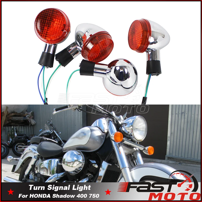 Мотоцикл 12V 21W Крузер Сигнальный светильник передний и задний указатель поворота для Honda Shadow 400 750 VT750 VT VTX Tail Blinker On.