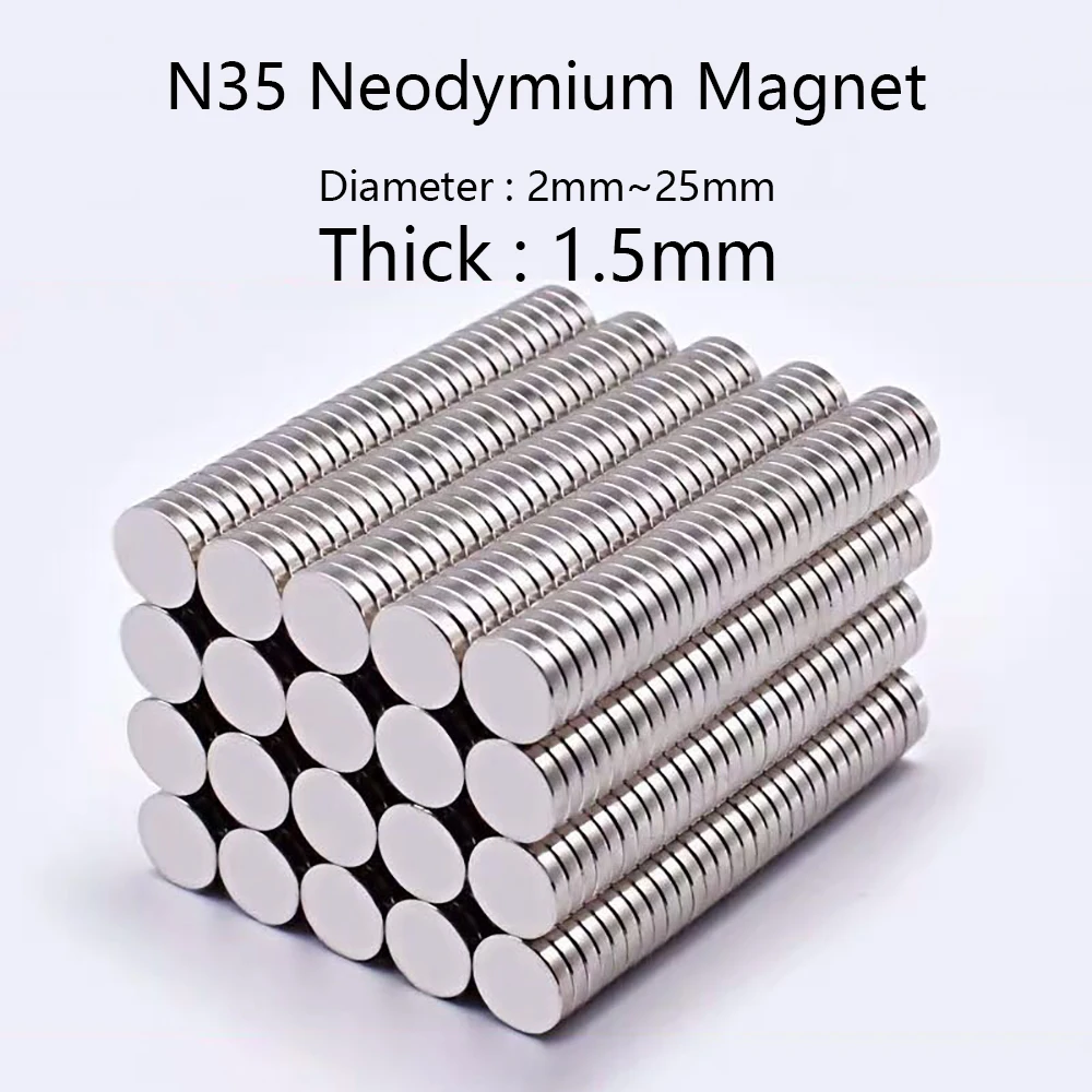 Neodymium | Neodymium Magnet | Magnetic Materials - 5pcs-100pcs 1.5mm Round N35 - Aliexpress