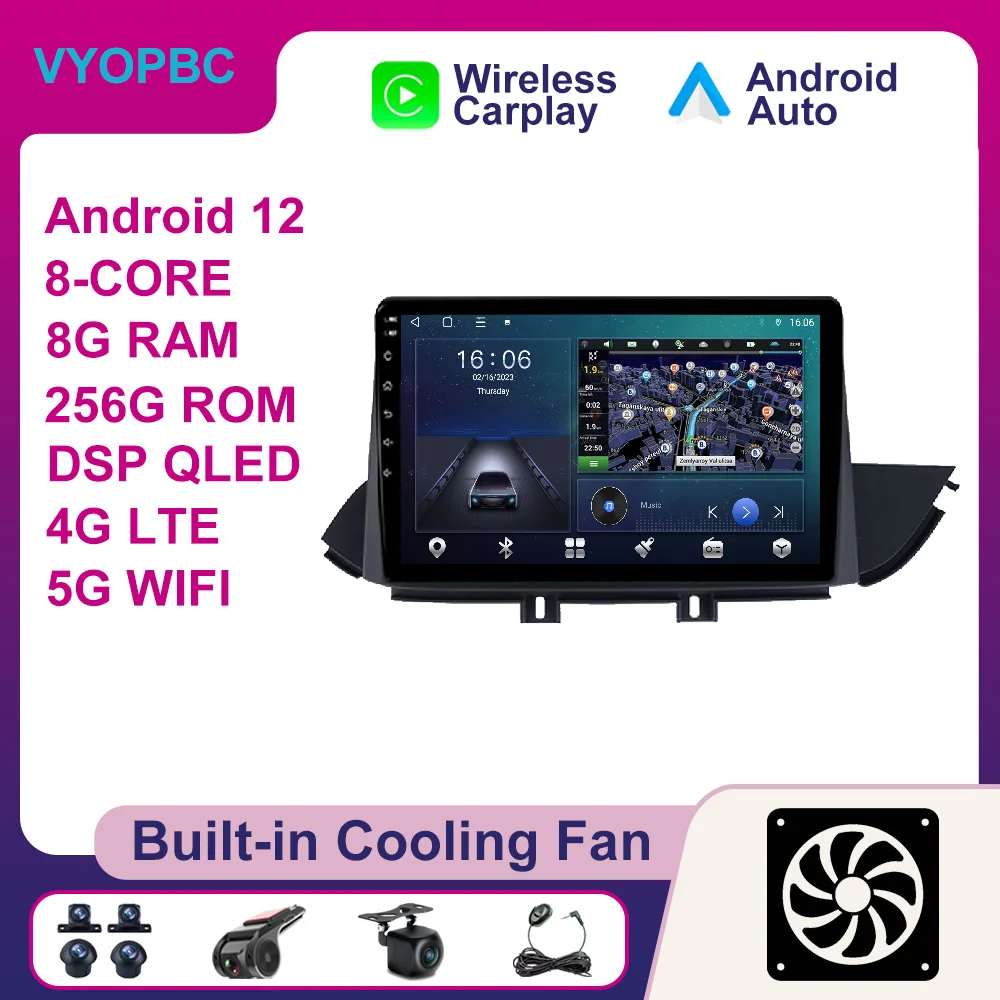 

9 Inch Android 12 For Hyundai Celesta Elantra 2017 - 2018 Car Radio 4G Wireless Carplay Auto RDS Multimedia SWC Stereo Player BT