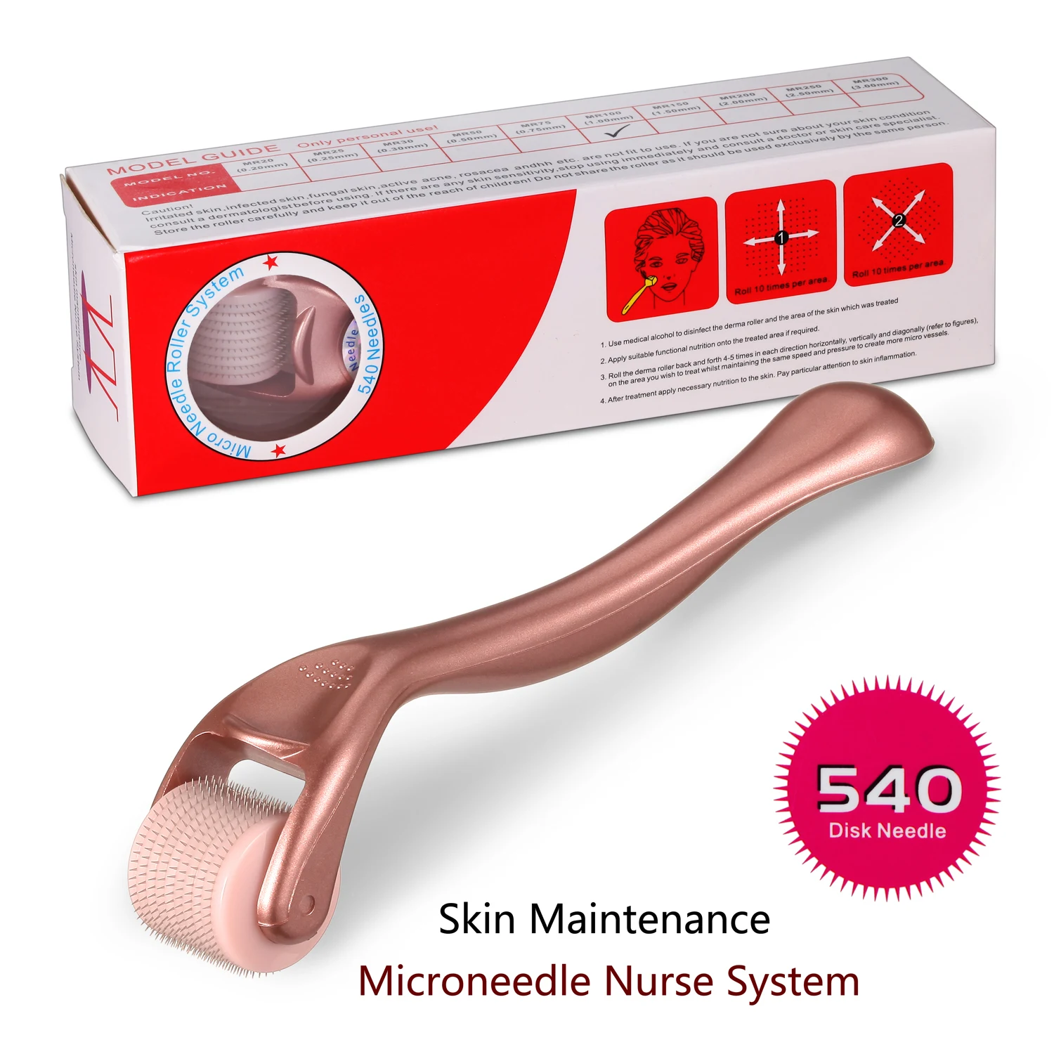 Дерма-ролик для бороды волос кожи лица Титаник 540 25 мм подарки самостоятельного