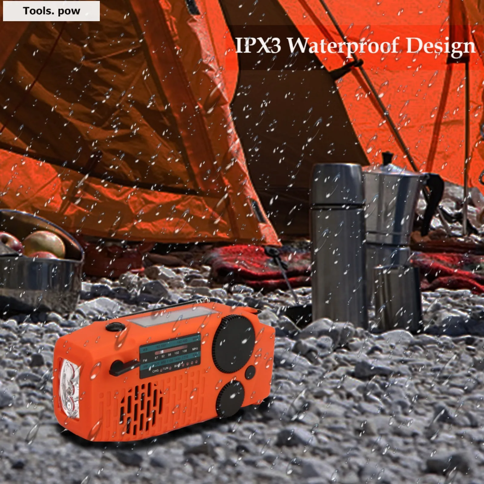 2000mah emergency lamp led radio solar hand crank amfmnoaa radio flashlight phone charger for outdoor traveling tools 030 free global shipping