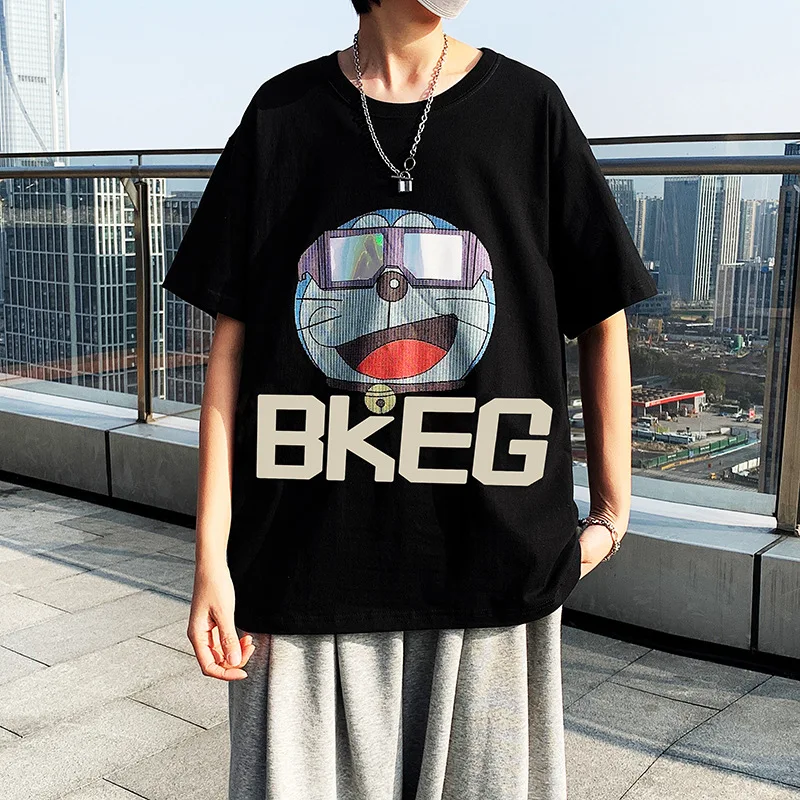

Summer Anime T-shirt South Korea 티셔츠 Cotton Manga Harajuku Gothic Clothes Punk Graphic Streetwear T Shirt for Men 2022 Hip Hop