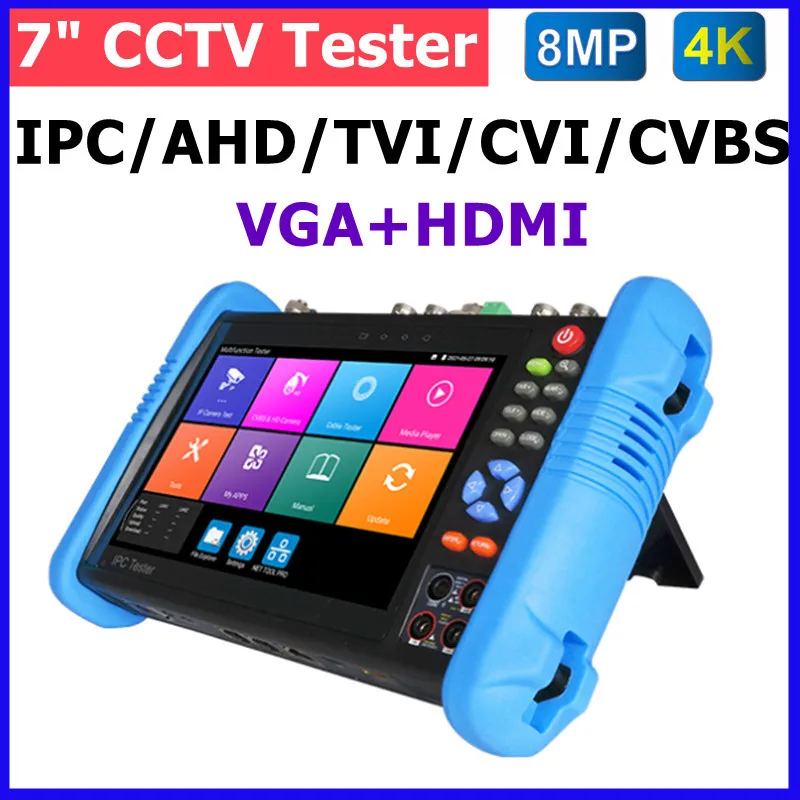 IPC9800 clmovtadhs plus IPC CCTV тестер 8MP AHD TVI CVI Camera Tester H.265 4K Тестер монитор IP-камеры 7 дюймов -