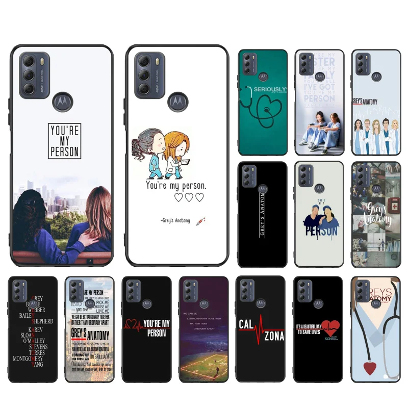 

American TV Greys Anatomy Phone Case for Motorola Moto One E7 power E7Plus E6S E20 E40 One Fusion plus Edge 20 Fusion